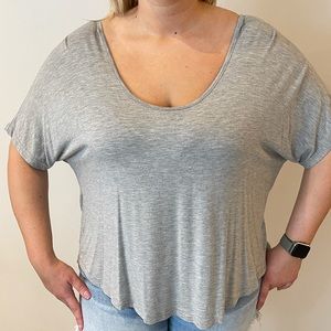 Grey Short Sleeve Top